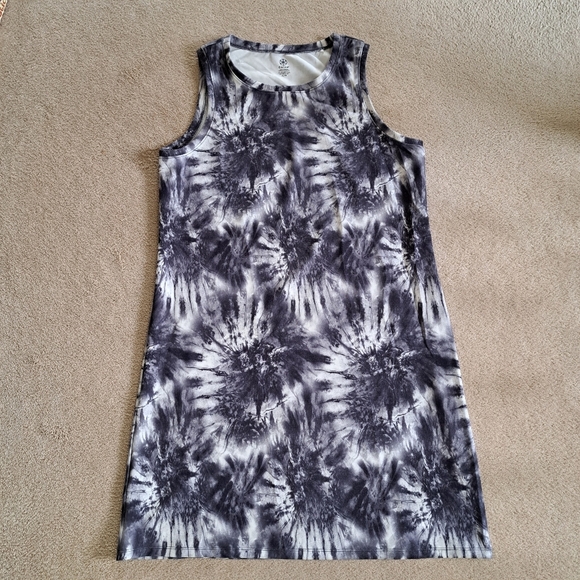 ❤️ NWOT Gaiam Tie Dye Dress Tank Style Women's XL Soft Casual Grey White - Picture 11 of 11